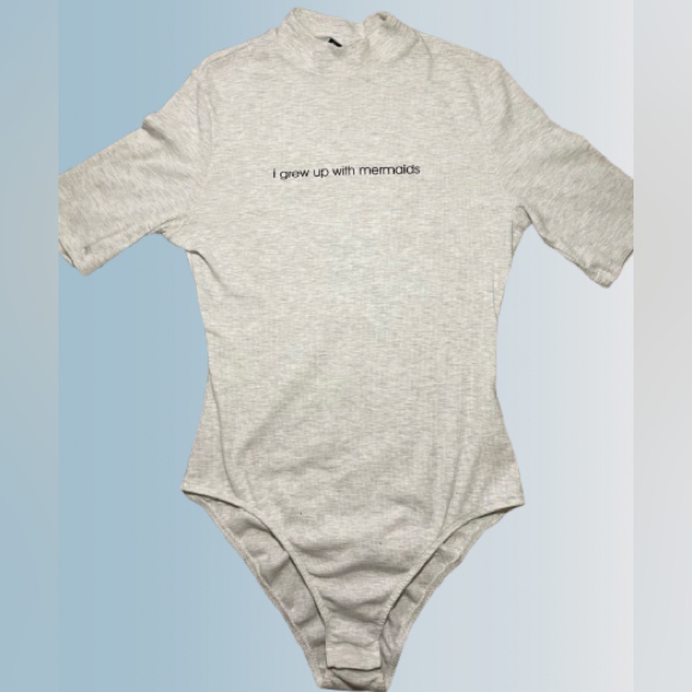 Fun Gray Graphic Bodysuit